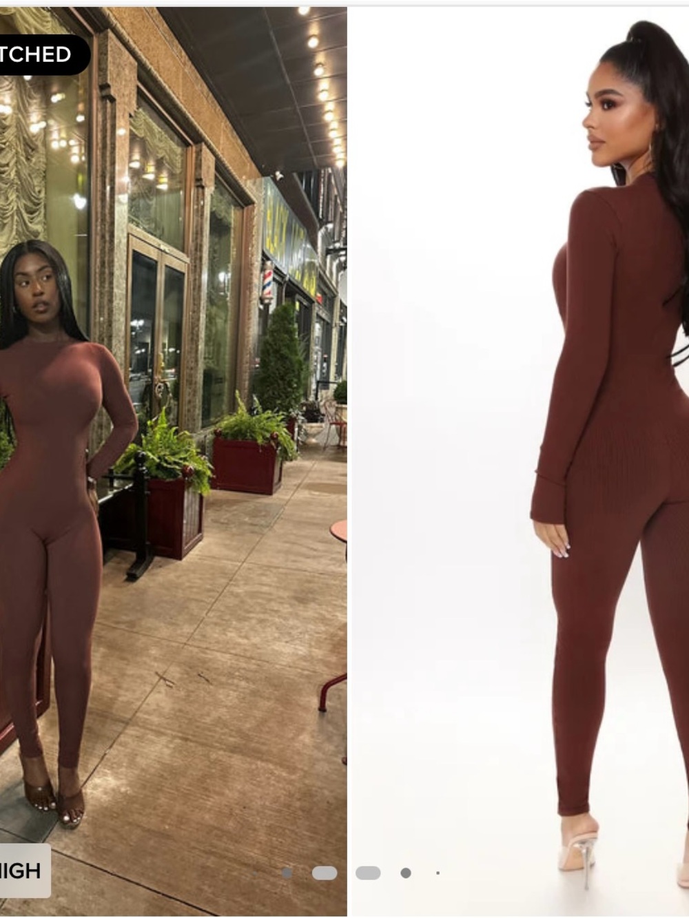 Fashion Nova Maribel Snatched Jumpsuit in Chestnut